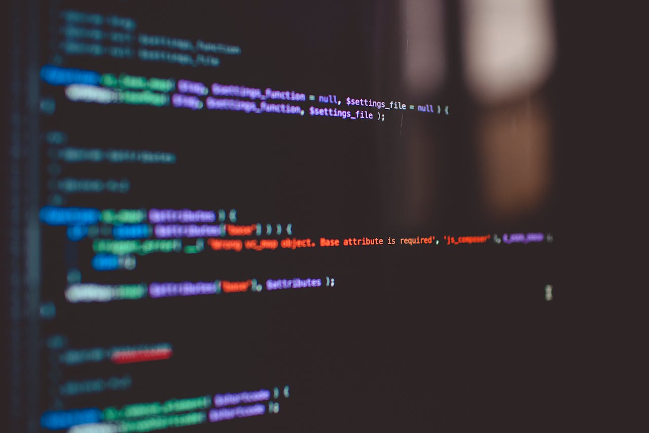 screen with code